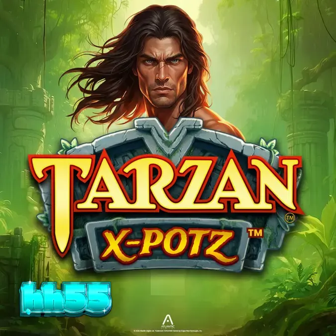 Interface de jogo do slot Tarzan X-Potz com elementos da selva
